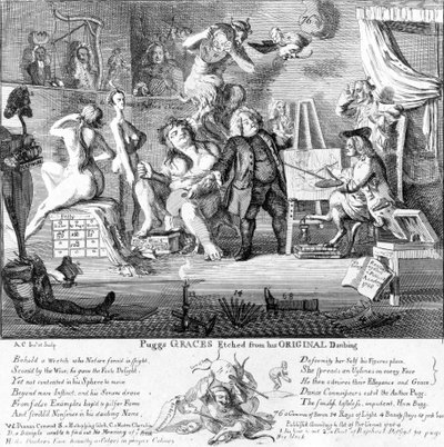 Le Grazie di Puggs incise dai suoi disegni originali, 1753 da Paul Sandby
